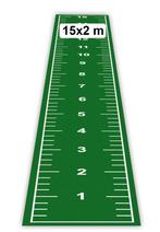 Sprinttrack 15x2 meter - groen met witte lijnen, Sport en Fitness, Fitnessmaterialen, Ophalen of Verzenden, Nieuw, Overige typen
