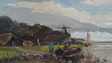 Hollands landschap bij het IJsselmeer beschikbaar voor biedingen