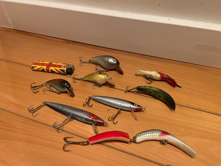 Pluggen kunstaas van toen Shakespeare S, Abu & Kwickfish, Watersport en Boten, Hengelsport | Algemeen, Zo goed als nieuw, Kunstaas