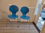 Blauwe IKEA eetkamerstoelen - Hout, Huis en Inrichting, Stoelen, Ophalen, Gebruikt, Twee, Blauw