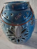 Riverdale windlicht antiek blauw/ H 24cm, Antiek en Kunst, Curiosa en Brocante, Ophalen of Verzenden