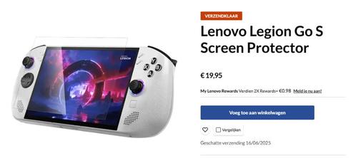 Lenovo Legion Go S - Screenprotector, Spelcomputers en Games, Spelcomputers | Overige Accessoires, Nieuw, Ophalen of Verzenden