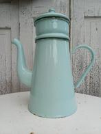 Oude koffiepot, emaille, mintgroen emaille, koffiekan, Ophalen of Verzenden