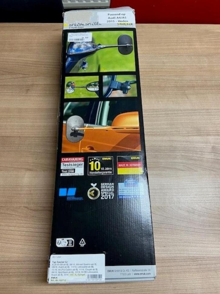 Emuk caravan opzetspiegel XL Audi A4/A5/S4 2015- heden XL, Caravans en Kamperen, Caravan accessoires, Nieuw, Ophalen