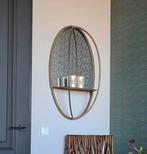 Prachtige ovale spiegel met plankje, Ophalen, Minder dan 50 cm, Gebruikt, Minder dan 100 cm