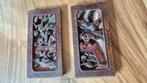 Antiek Houten Chinese panelen uit bedstee 12x25cm, €15/stuk, Antiek en Kunst, Antiek | Meubels | Bedden, Ophalen