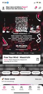 1 ticket voor “free you’re mind Maastricht”, Tickets en Kaartjes, Evenementen en Festivals