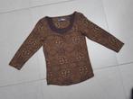 SISSY BOY m 38 40 top thirt t-shirt bruin groen, Kleding | Dames, Maat 38/40 (M), Bruin, Sissy-Boy, Ophalen of Verzenden