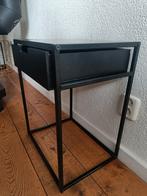 2 nachtkastjes, zwart met lade, Ophalen, Minder dan 45 cm, Zo goed als nieuw, Minder dan 55 cm