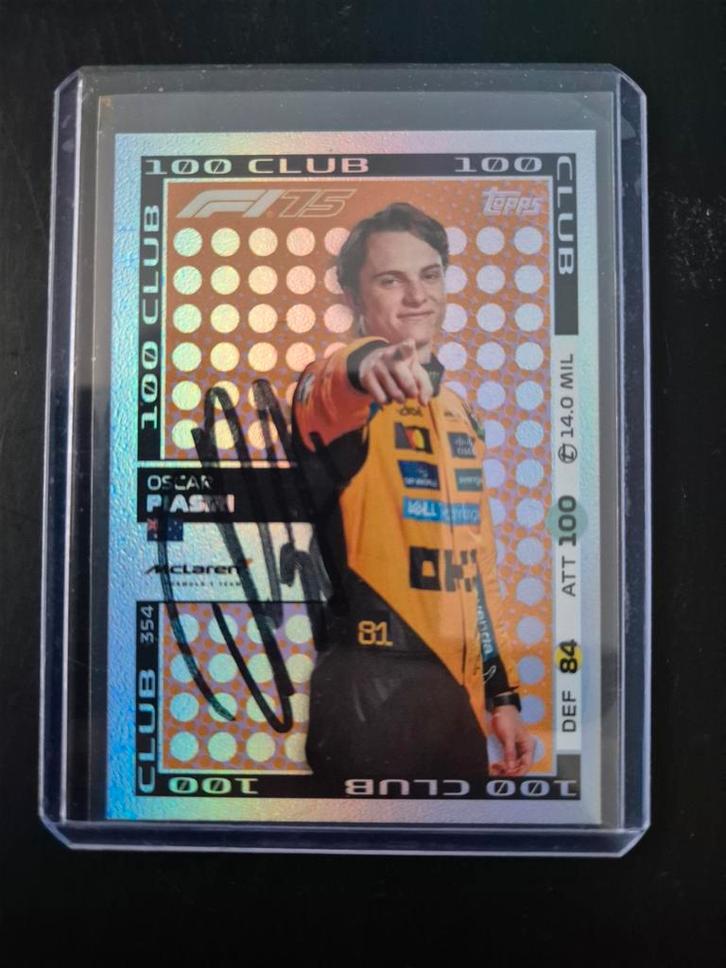 Mclaren's Oscar Piastri Gesigneerde F1 Topps 2025 Kaart, Verzamelen, Automerken, Motoren en Formule 1, Zo goed als nieuw, Formule 1