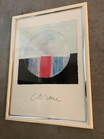 Vintage litho EUGENIO CARMI Cerchio magico lithograph. beschikbaar voor biedingen