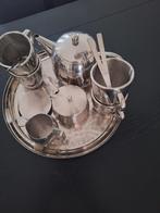 RVS Koffie- en Theeset, Huis en Inrichting, Keuken | Servies, Overige materialen, Gebruikt, Ophalen of Verzenden, Effen