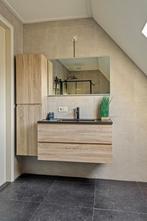 Badkamermeubel douchewand spiegel handdoekradiator kranen, Huis en Inrichting, Badkamer | Badkamermeubels, Ophalen, Gebruikt, 50 tot 100 cm