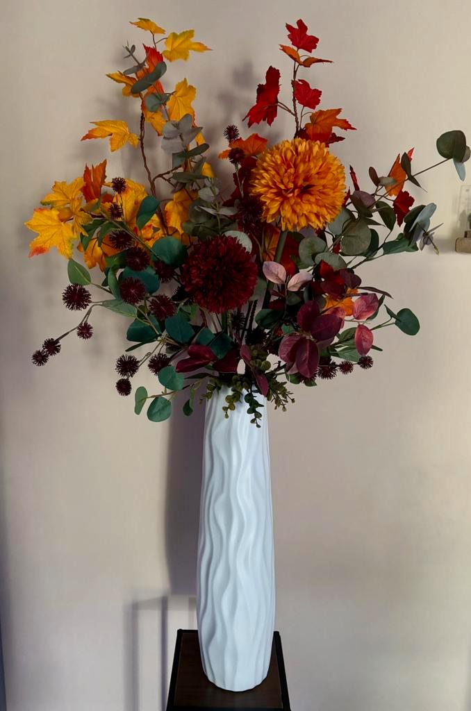 Nieuw! boeket : Autumn Wild wonder XXL / inclusief vaas!, Huis en Inrichting, Woonaccessoires | Kunstplanten en Kunstbloemen, Nieuw