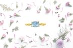 Fantastische 14 Karaats Gouden ring met Aquamarijn, Sieraden, Tassen en Uiterlijk, Ringen, Nieuw, Ophalen of Verzenden, 17 tot 18