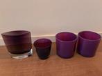 Paarse bloempotten 4x, Tuin en Terras, Bloempotten, Ophalen, Overige materialen, Zo goed als nieuw, Overige vormen