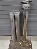 3 stuks rvs kachelpijpen, Ophalen, Houtkachel, Zo goed als nieuw, Inbouw