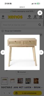 Java Sidetable/make up tafel met 2 lades, Ophalen, Eikenhout, Minder dan 50 cm, Zo goed als nieuw