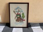 Borduurwerk molen, Antiek en Kunst, Kunst | Tekeningen en Foto's, Ophalen