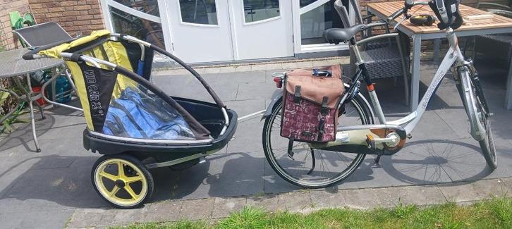 Fiets kar, Fietsen en Brommers, Fietsaccessoires | Aanhangers en Karren, Gebruikt, Kinderkar, Ophalen