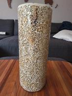 Vaas van Zara Home met goudkleurig mozaïek (h30 cm, d11 cm), Ophalen of Verzenden, Zo goed als nieuw, Overige kleuren, Minder dan 50 cm