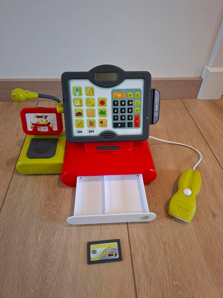 Smoby Elektronische Kassa - Compleet!, Kinderen en Baby's, Speelgoed | Speelkeukens, Gebruikt, Speelkeuken-accessoire, Kunststof