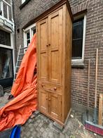 Hoge oude grenen kast, Huis en Inrichting, Kasten | Computermeubels, Ophalen of Verzenden, Gebruikt, 170 cm of meer