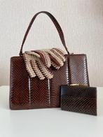 Vintage handtas, Sieraden, Tassen en Uiterlijk, Tassen | Damestassen, Ophalen of Verzenden, Gebruikt, Bruin, Handtas