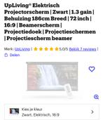 Nieuw! Upliving Elektrisch Projectiescherm 186cm breed, Ophalen of Verzenden, Elektrisch, Nieuw