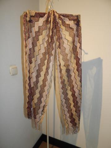 Missoni eerstelijns shawl aztec motief goud herfst tinten beschikbaar voor biedingen