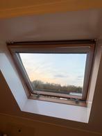 2 FAKRO Dakramen 114x118 incl.GOOTSTUKKEN!, Gebruikt, Bruin, Minder dan 100 cm, 100 tot 150 cm