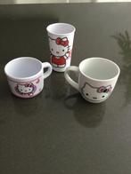 Hello Kitty Bekers - Set van 3, Huis en Inrichting, Keuken | Servies, Overige materialen, Gebruikt, Ophalen of Verzenden, Overige stijlen