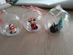 3  glazen  kerstballen met glazen hangertje, Ophalen of Verzenden, Zo goed als nieuw, Sieraad of Horloge