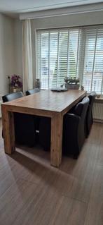 In zeer goede staat 6 mooie zwart leren eetkamer fauteuils, Huis en Inrichting, Stoelen, Ophalen, Zo goed als nieuw, Zwart