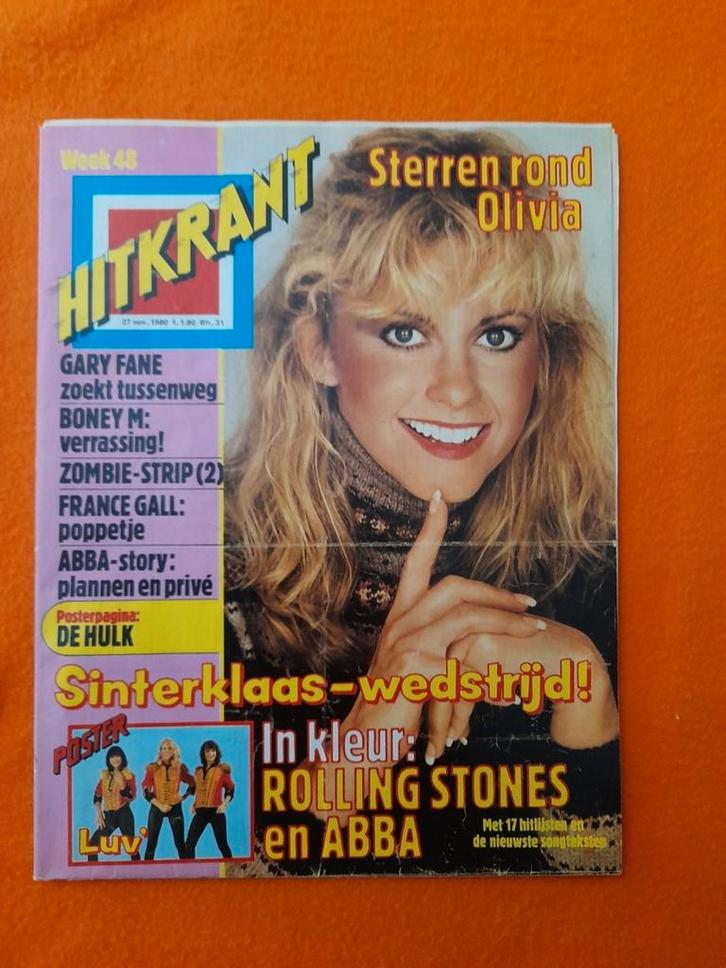 Hitkranten uit 1980, Verzamelen, Tijdschriften, Kranten en Knipsels, Tijdschrift, Nederland, 1980 tot heden, Ophalen of Verzenden
