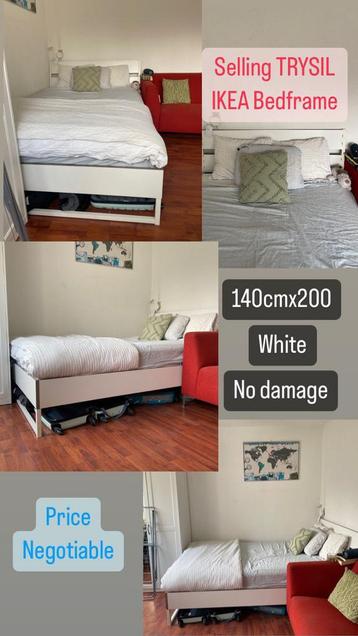 Bed Frame IKEA TRYSIL, 200x140, white