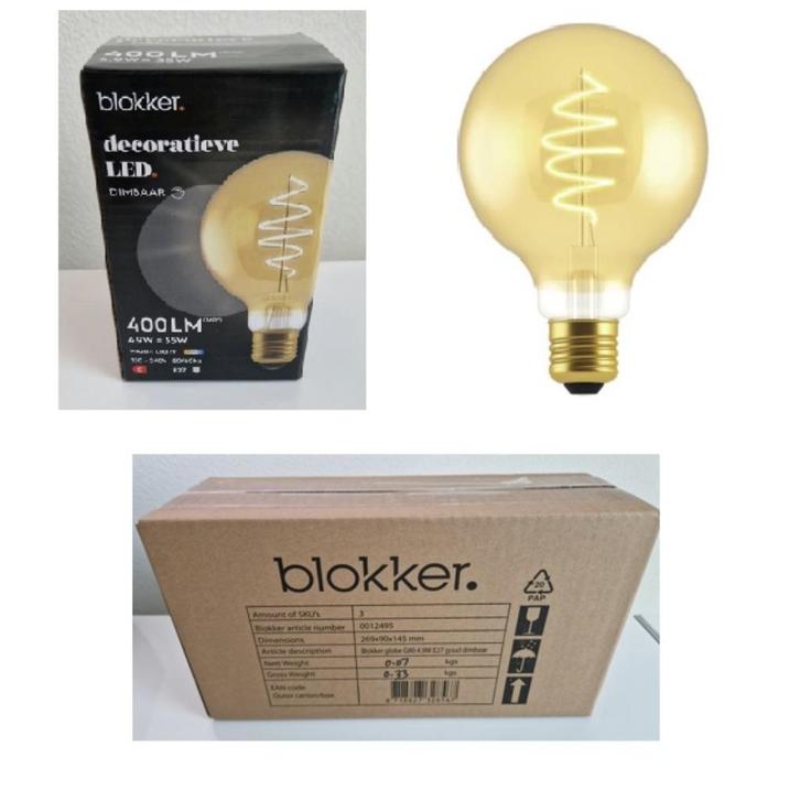 Partij Blokker LED Lampen Goud Decoratief 35W E27 Dimbaar, Huis en Inrichting, Lampen | Losse lampen, Nieuw, Led-lamp, 30 tot 60 watt
