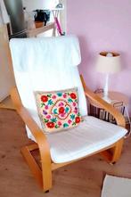 Ikea Poang Stoel - Relaxfauteuil, Huis en Inrichting, Stoelen, Ophalen, Hout, Gebruikt, Wit
