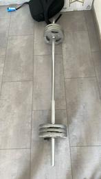 Halterstang en 6x 5kg schijven, Sport en Fitness, Fitnessmaterialen, Ophalen, Zo goed als nieuw