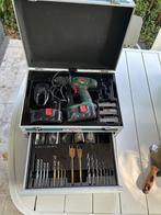 Accuboormachine Bosch in originele opbergkist, Doe-het-zelf en Verbouw, Gereedschap | Boormachines, Ophalen of Verzenden, Gebruikt