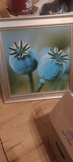 Schilderij met zilveren lijst, Minder dan 50 cm, Ophalen of Verzenden, Zo goed als nieuw, Schilderij