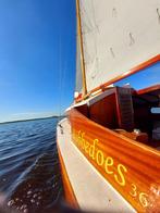 Uniek en sportief zeiljacht 8m hout met 8pk bb motor en bok, Watersport en Boten, Ophalen, Gebruikt, Tourjacht of Cruiser, Benzine