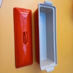 Le Creuset geëmailleerde gietijzeren terrine 32 cm oranje, Ophalen of Verzenden, Gebruikt, Gietijzer, Overige typen