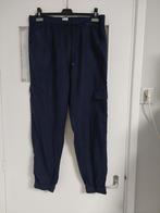 nicole miller broek linnen 100% cargo model maat xl 44 46, Blauw, Maat 46/48 (XL) of groter, Ophalen of Verzenden, Zo goed als nieuw
