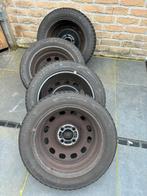 4 winterbanden Firestone 195/50R15 inclusief velgen, Auto-onderdelen, Banden en Velgen, 15 inch, Banden en Velgen, Gebruikt, Personenwagen