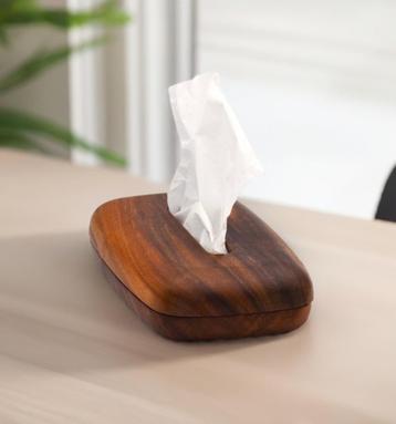 Massief Houten Tissuedoos – Mid-Century Modern Stijl  beschikbaar voor biedingen