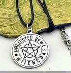 Beschermende Pentagram hanger aan koordketting Wicca, Ophalen, Nieuw, Zilver, Overige materialen