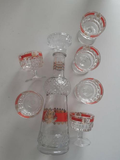 Italiaanse Karaf Glazen Vintage, Antiek en Kunst, Antiek | Glas en Kristal, Ophalen of Verzenden