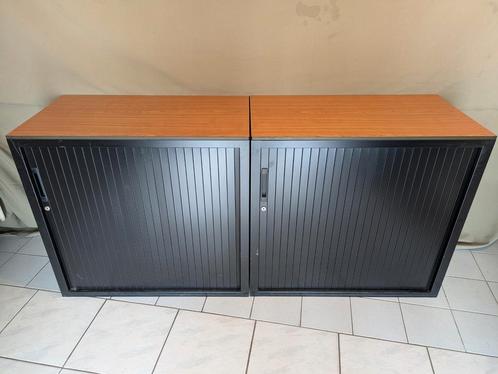 2 roldeurkasten 80x45x74cm en 1 hangmappen kast kleur zwart, Huis en Inrichting, Kasten | Roldeurkasten en Archiefkasten, Zo goed als nieuw