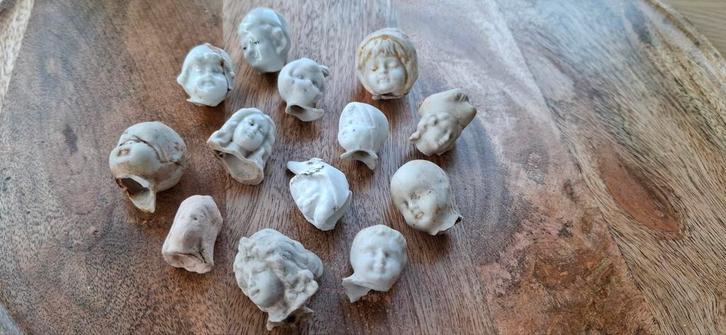 Miniatuur poppenkopjes, Antiek en Kunst, Antiek | Porselein, Ophalen of Verzenden